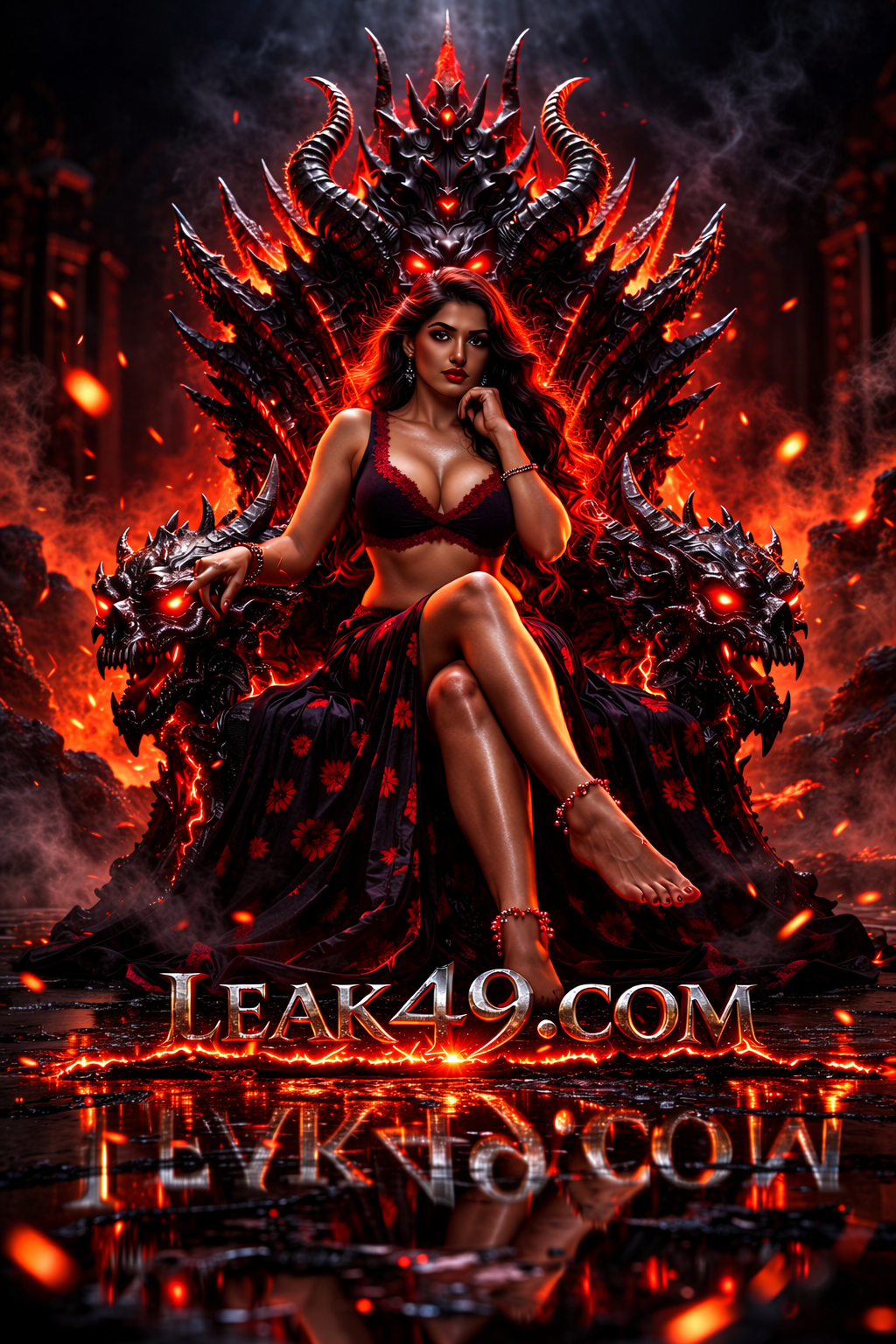 Leak49 Official Website Logo - Red & Black Theme